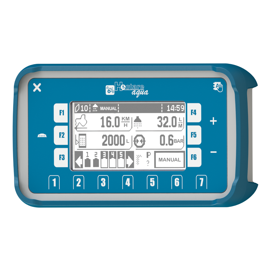 Hectare Aqua application rate control display