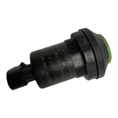 Calibration button, side view with sealed connector