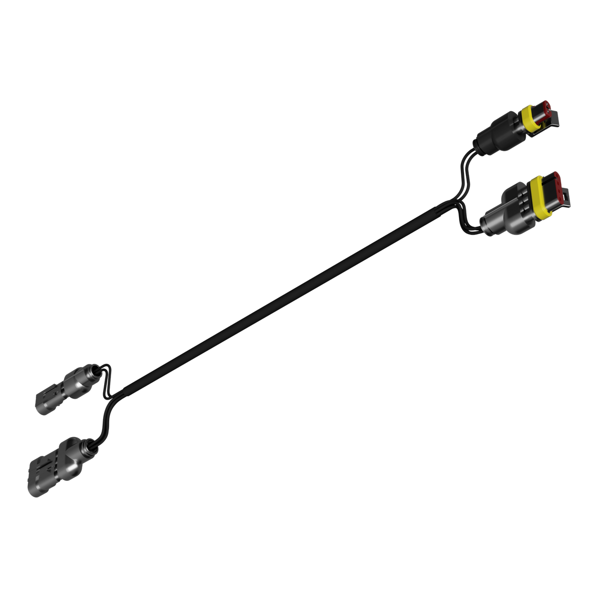 Relay enable X-cable with four sealed Superseal connectors